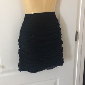 Black ruched skirt